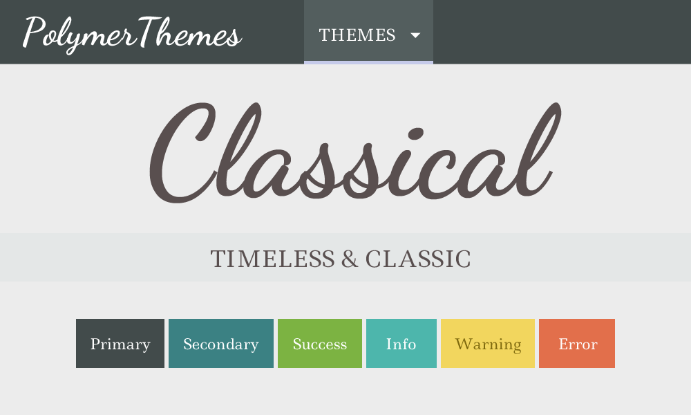 Classical theme preview