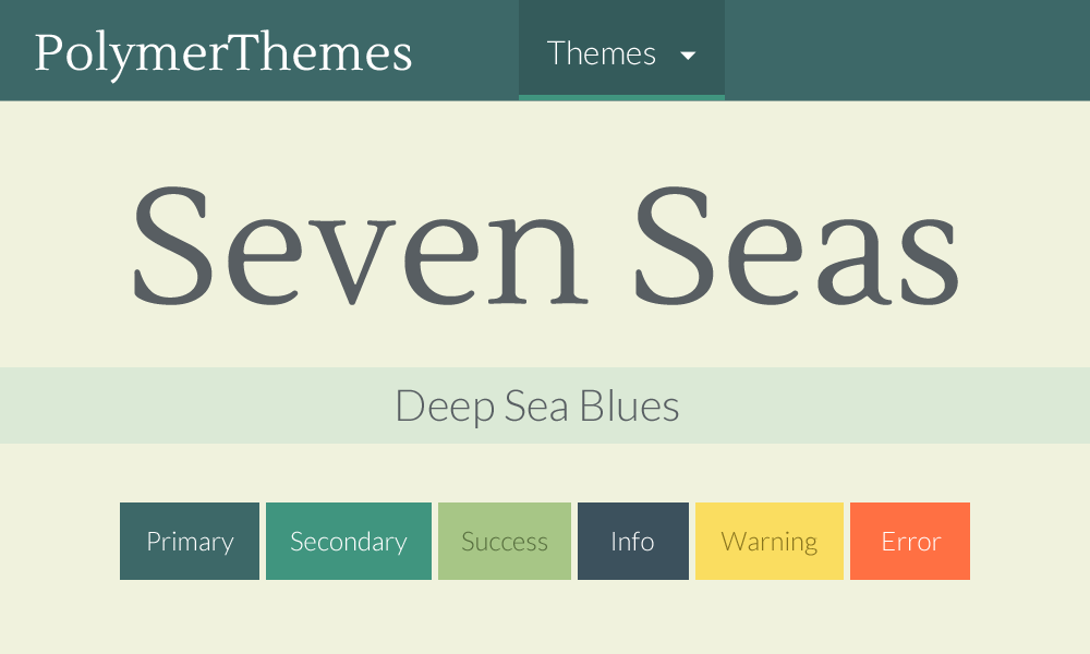 Seven Seas theme preview