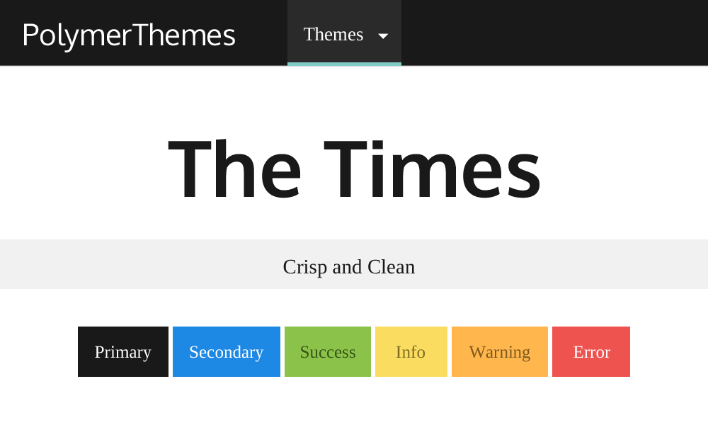 The Times theme preview