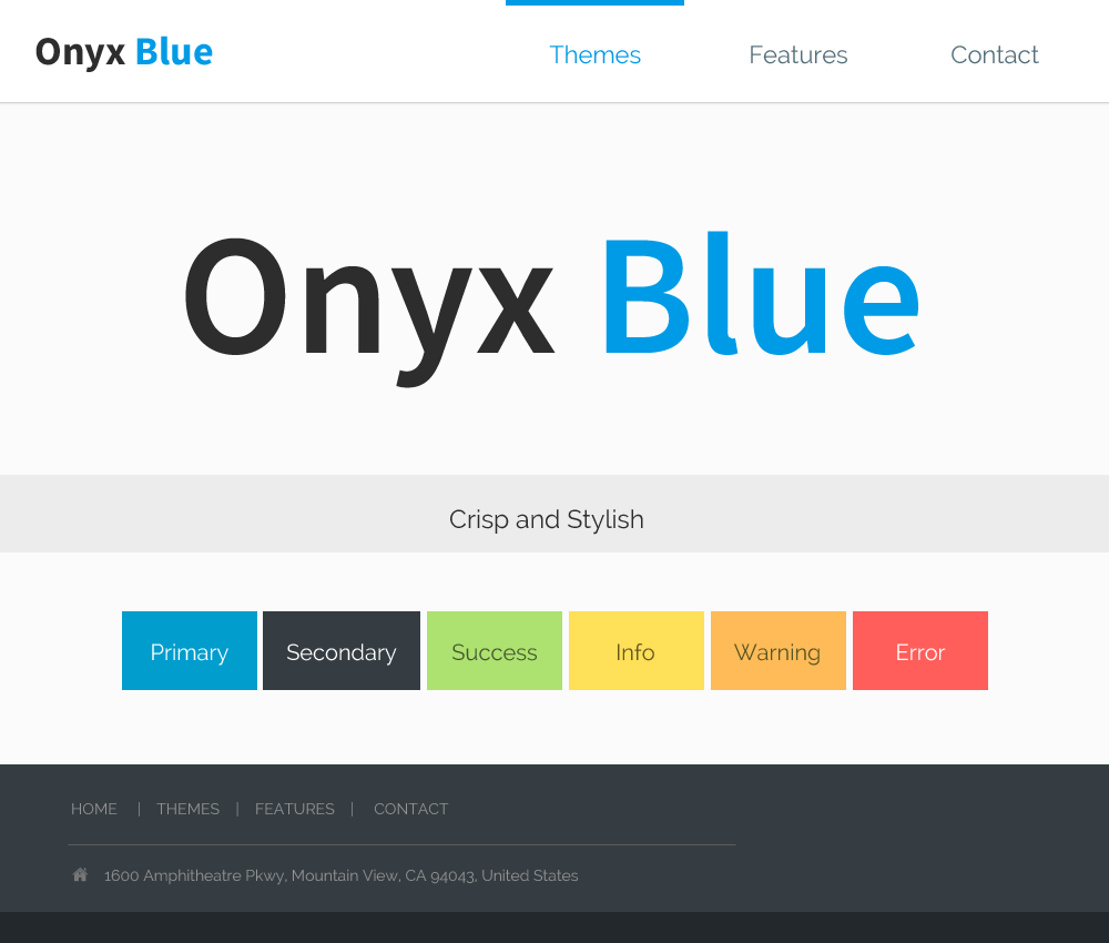 Onyx Blue theme preview